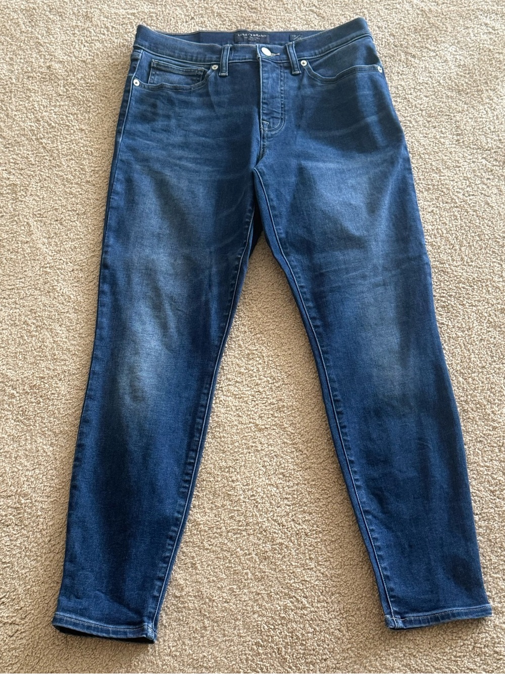 Lucky Brand Ava Mid Rise Super Skinny Jeans Size 10/30 Dark Wash Stretch